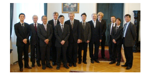 BME Rector, Gabor Peceli(6th from left) with NICT delegation