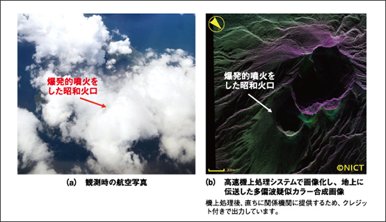 図2　2013年8月20日に実施した桜島の爆発的噴火に伴う緊急観測結果の一例