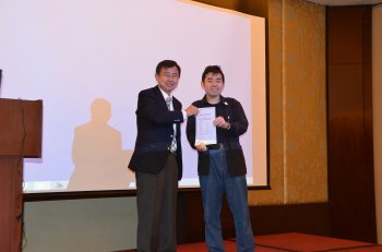 Dr. Chenchen Ding, NICT receiving a certficate for the project Open Collaboration for Developing and Using Asian Language Treebank Dr. Chenchen Ding, NICT receiving a certficate for the project Open Collaboration for Developing and Using Asian Language Treebank