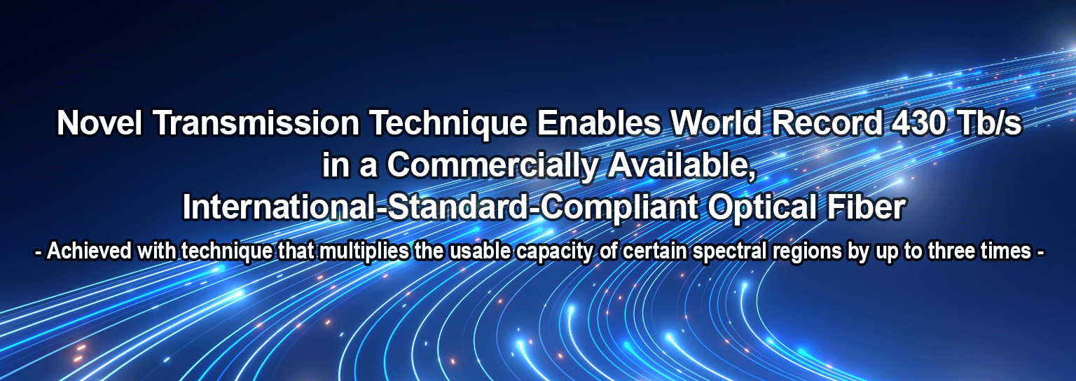 Novel Transmission Technique Enables World Record 430 Tb/s in a Commercially Available, International-Standard-Compliant Optical Fiber