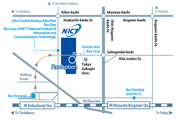Access map to NICT Headquarters Access map to NICT Headquarters
