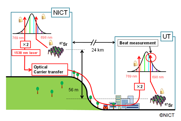 Overall design of the fiber-based frequency comparison