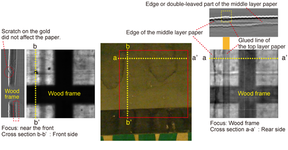 Fig. 3: Observation of internal structure of Eight-Planked Bridge