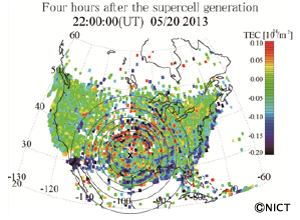 Concentric waves observed in the high-resolution TEC map over North America Concentric waves observed in the high-resolution TEC map over North America