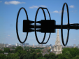 The antenna deployed at the roof of a building in Denmark Hill for the 3.7 km link establishment.