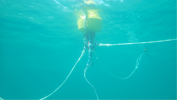 Fig. 4  Buoy installation outline: (a) Underwater vision