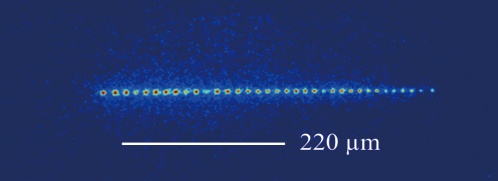 Figure 3 35 calcium ions trapped by the magic potential Figure 3 35 calcium ions trapped by the magic potential