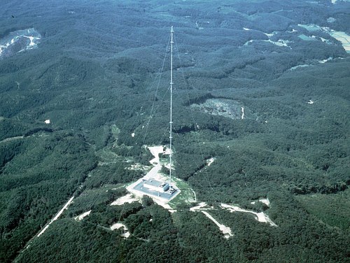 aerial view of Otakadaya-yama Standard Radio Transmission station