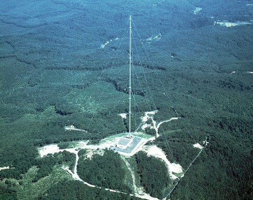 aerial view of Otakadaya-yama Standard Radio Transmission station