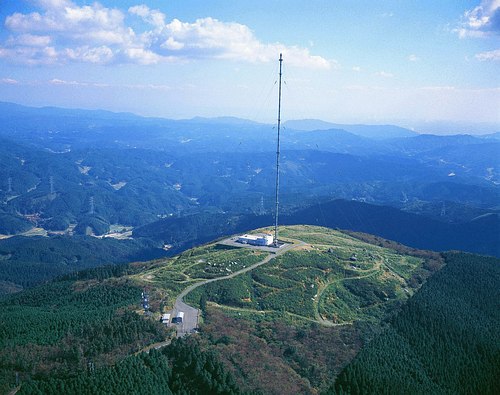 aerial view of Hagane-yama Standard Radio Transmission station