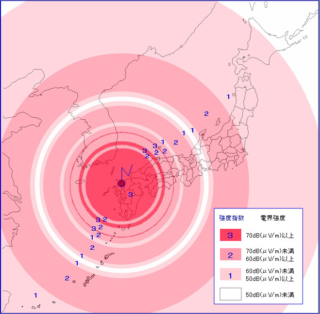Map of available 60kHz signal strength during day-time. Map of available 60kHz signal strength during day-time.