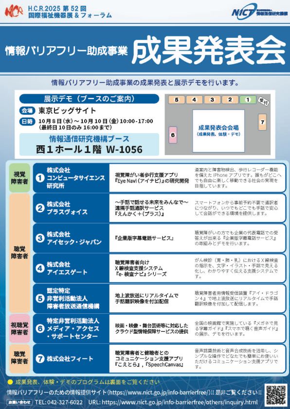 当日の成果発表会の予定について。詳細が必要な方はお問い合わせください