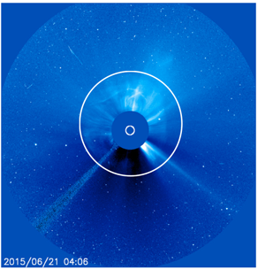 人工衛星SOHOで観測されたFull Halo型CME 人工衛星SOHOで観測されたFull Halo型CME