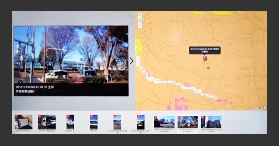 図3：SIP4Dにおける地図情報と現地写真の表示