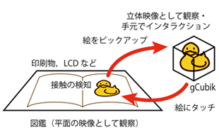 図2  図鑑と映像をやりとりする課程