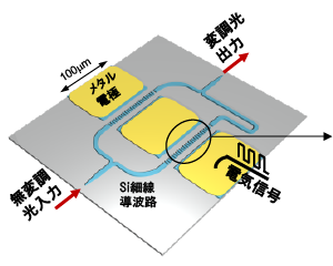 (a) 変調器の模式図