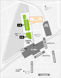 グランフロント大阪北館ナレッジキャピタル　地図
