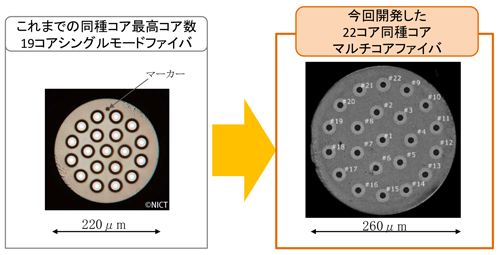 図1　今回開発した22コアシングルモードファイバ