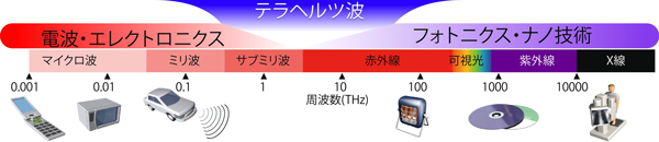 テラヘルツ波の周波数帯