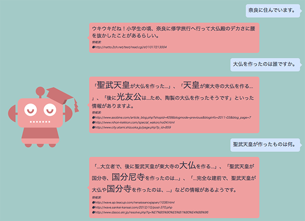 図6: 深掘りしていくWEKDAの対話例 図6: 深掘りしていくWEKDAの対話例