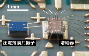 図3. 厚み縦振動の機械共振を用いた発振器