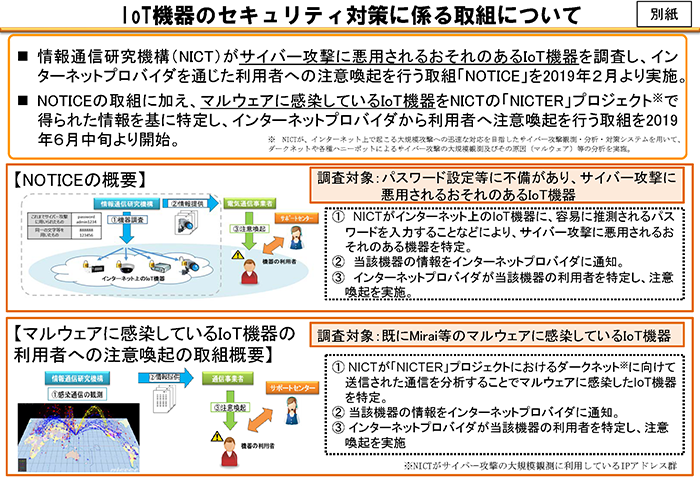 IoT機器のセキュリティ対策に係る取組について