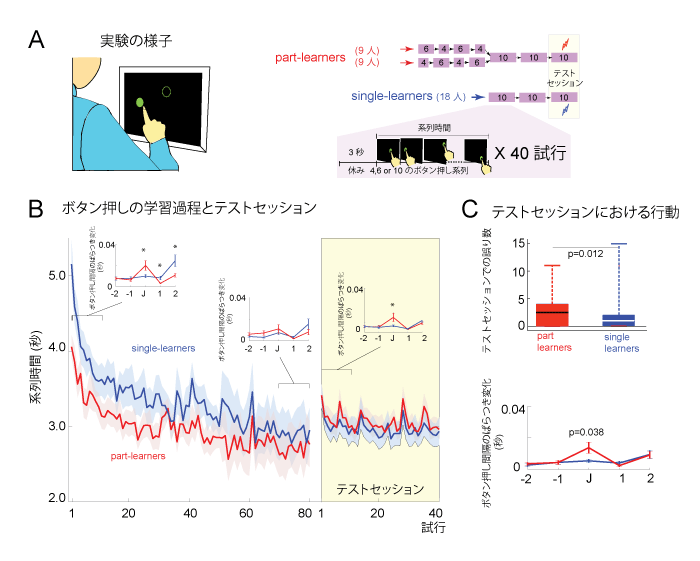 図5　実験1（行動実験）の内容と結果