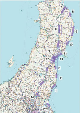 図1：2011年3月12日の飛行パス