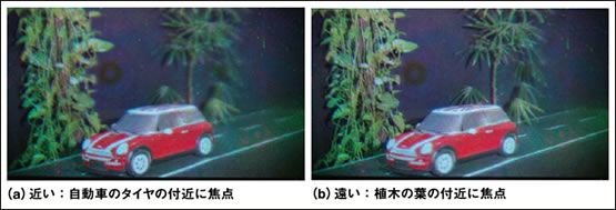 写真8●電子ホログラフィ再生装置で再生した実写ホログラム像