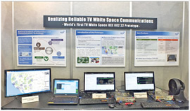 展示したIEEE802.22地域無線システムの外観