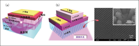 図2　AlGaN系DUV-LEDデバイス構造