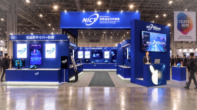 NICTメインブース(ホール6/小間番号6H208)のイメージ